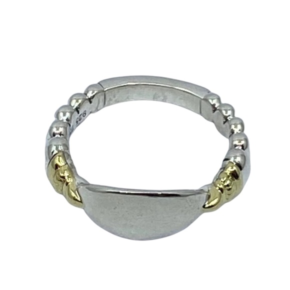 LAGOS 18k sterling silver beloved signet ring - Picture 3 of 5